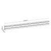 InLine aluminium Slatwall-paneel voor wandmontage, wit, 1,2 m