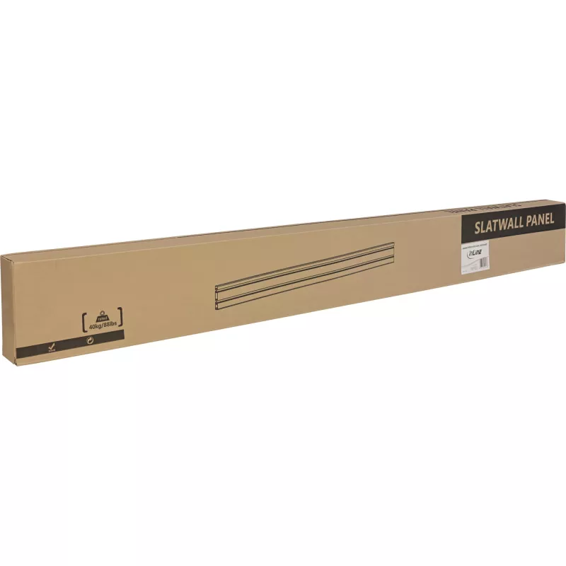 InLine aluminium Slatwall-paneel voor wandmontage, wit, 1,2 m