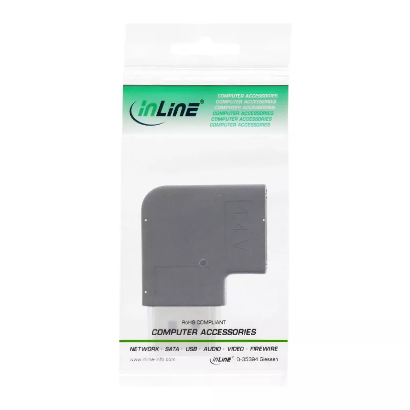 InLine DisplayPort-adapter DisplayPort stekker bus links haaks 17199L