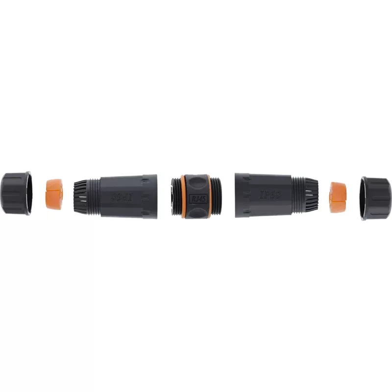 InLine Cat.6A-koppeling, waterdicht IP68, 2x RJ45 F/F, 1:1