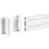 InLine Slatwall-montagebeugel voor wandbevestigingspaneel, wit, 2 stuks, paar