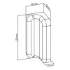 InLine Slatwall-montagebeugel voor wandbevestigingspaneel, wit, 2 stuks, paar