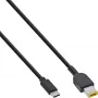 InLine USB-C naar Lenovo notebook (rechthoekig) oplaadkabel, 2 m