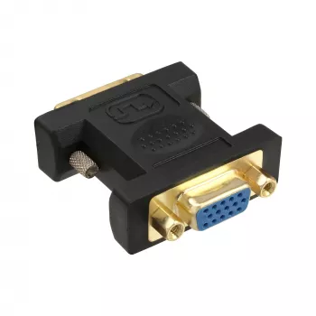 InLine DVI-A-adapter DVI 12+5 stekker naar VGA 15HD bus verguld