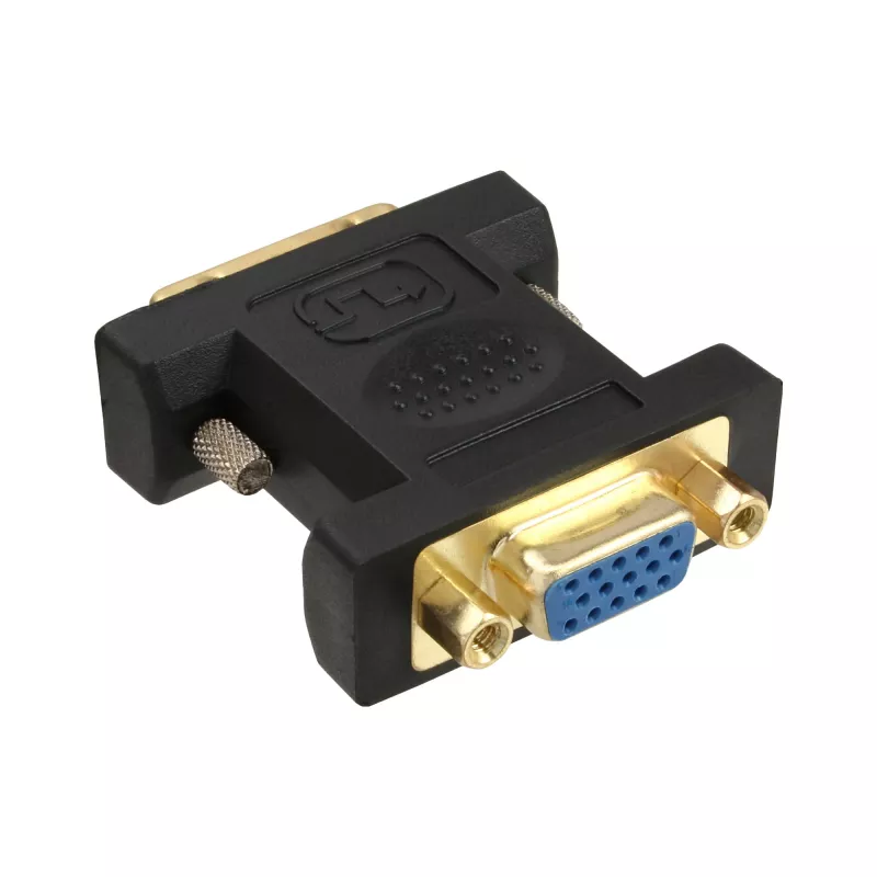 InLine DVI-A-adapter DVI 12+5 stekker naar VGA 15HD bus verguld