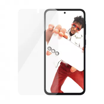Tempered Glass Screen Protector PanzerGlass SAFE voor Samsung Galaxy A55 5G — Ultra-Wide Fit, Scratch & Shock Resistant, 50 stuks