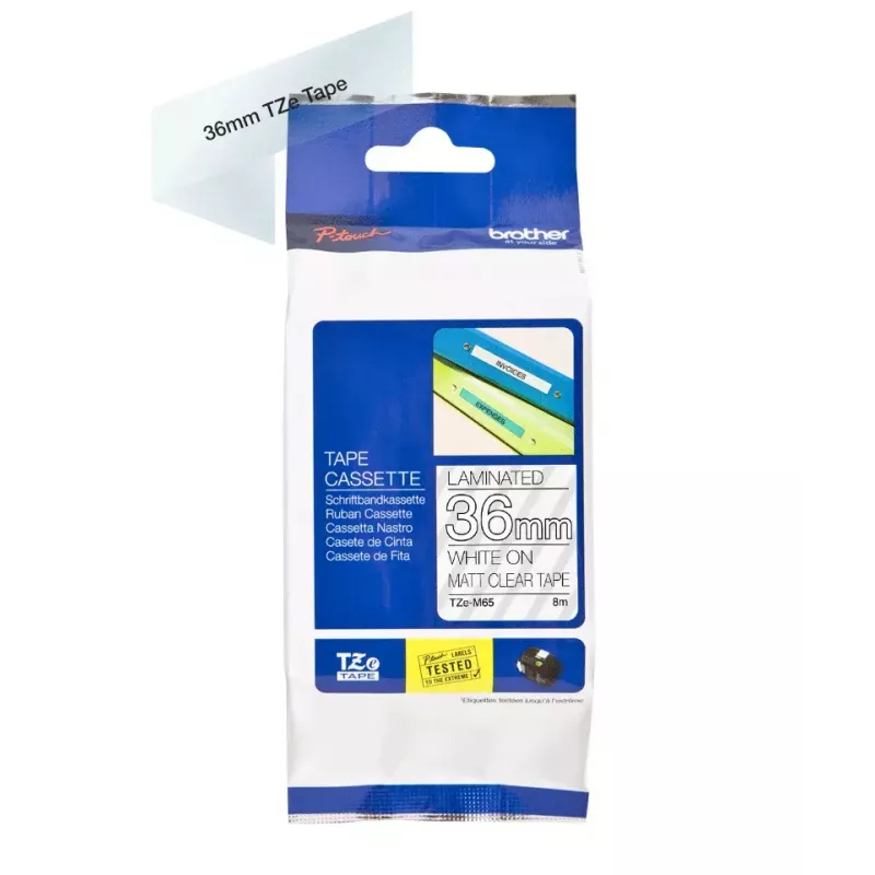 Brother TZE-M65 labeltape transparant
