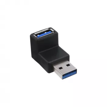 USB 3.0-adapter Type-A stekker / A bus haaks 90° InLine 35300R