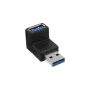 USB 3.0-adapter Type-A stekker / A bus haaks 90° InLine 35300R
