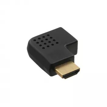 InLine HDMI-adapter stekker bus zijwaarts haaks rechts verguld 17600T
