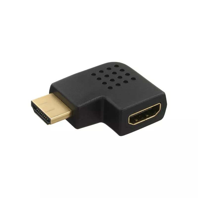 InLine HDMI-adapter stekker bus zijwaarts haaks rechts verguld 17600T