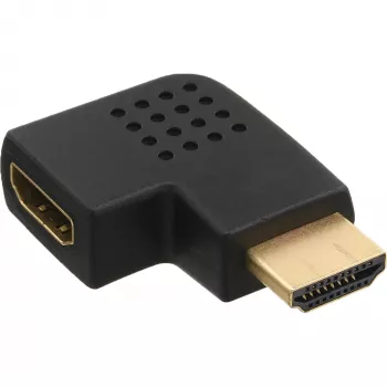 InLine HDMI-adapter stekker bus zijwaarts haaks links verguld 17600S