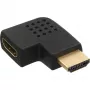 InLine HDMI-adapter stekker bus zijwaarts haaks links verguld 17600S