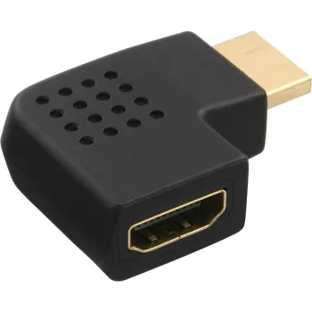 InLine HDMI-adapter stekker bus zijwaarts haaks links verguld 17600S