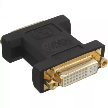 InLine DVI-I-adapter digitaal + analoog 24+5 bus / bus zwart verguld