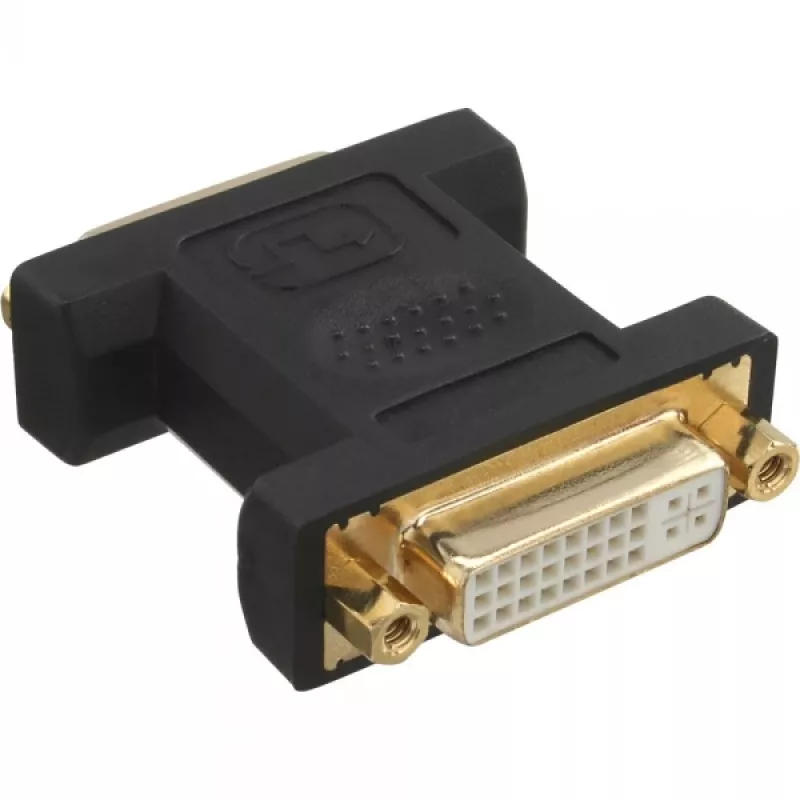 InLine DVI-I-adapter digitaal + analoog 24+5 bus / bus zwart verguld