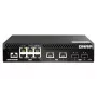 QNAP QSW-M2106R-2S2T netwerkswitch managed L2 10G Ethernet (100/1000/10000) 1U zwart