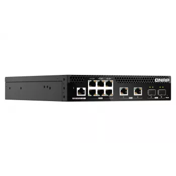 QNAP QSW-M2106R-2S2T netwerkswitch managed L2 10G Ethernet (100/1000/10000) 1U zwart
