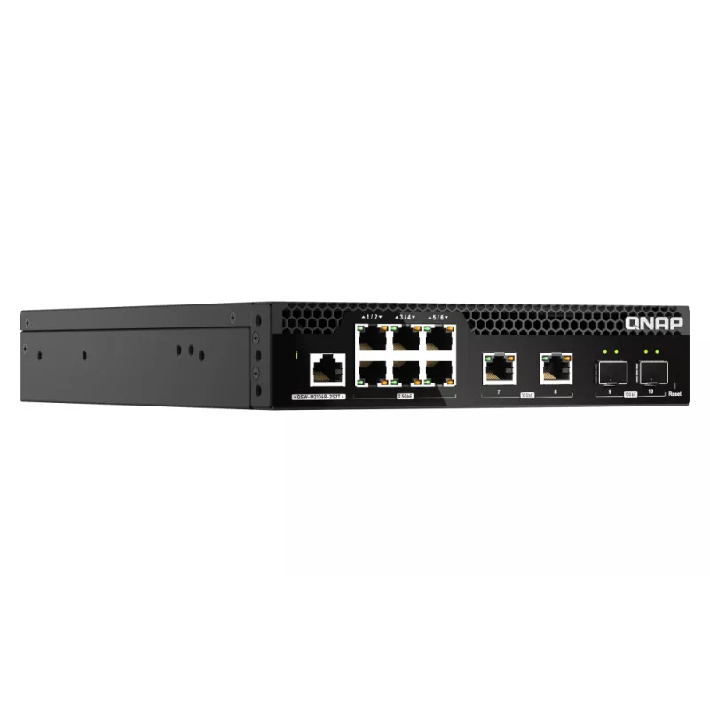 QNAP QSW-M2106R-2S2T netwerkswitch managed L2 10G Ethernet (100/1000/10000) 1U zwart