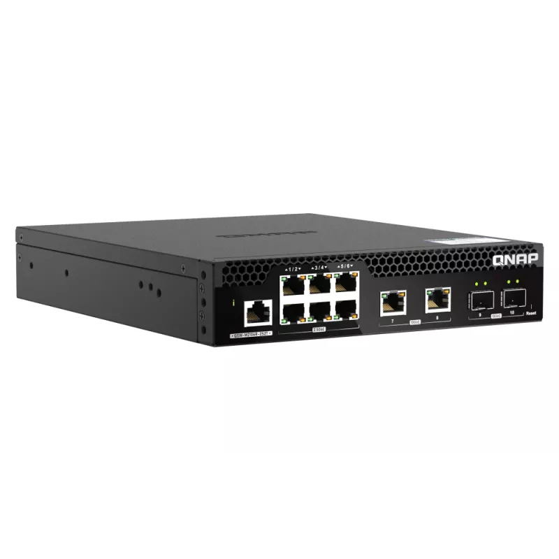 QNAP QSW-M2106R-2S2T netwerkswitch managed L2 10G Ethernet (100/1000/10000) 1U zwart