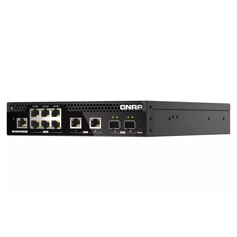 QNAP QSW-M2106R-2S2T netwerkswitch managed L2 10G Ethernet (100/1000/10000) 1U zwart