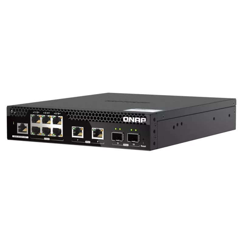 QNAP QSW-M2106R-2S2T netwerkswitch managed L2 10G Ethernet (100/1000/10000) 1U zwart