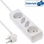 InLine stekkerdoos, 4-voudig, 2x CEE7/3 + 2x Euro CEE 7/16, wit, 5m