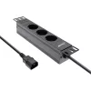 InLine 10-inch stekkerdoos 3-voudig randaarde C14-aansluiting 3 AC-stopcontacten 10 A