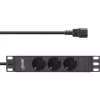 InLine 10-inch stekkerdoos 3-voudig randaarde C14-aansluiting 3 AC-stopcontacten 10 A