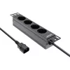 InLine 10-inch stekkerdoos, 4-voudig randaarde, C14-aansluiting, zonder schakelaar