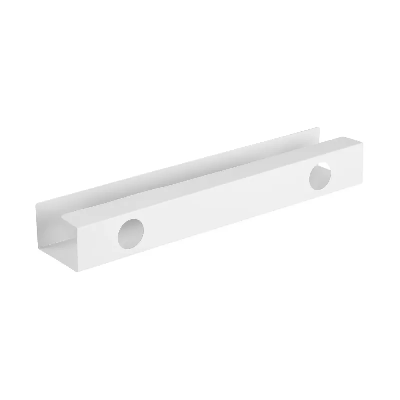 InLine kabelmanagementsysteem onder bureau 23190W — staal, wit, 114×600×76 mm