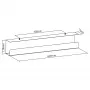 Kabelmanagementsysteem onder bureau InLine 23190B, staal, zwart, 114×600×76 mm