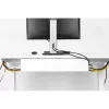 Kabelmanagementsysteem onder bureau InLine 23190B, staal, zwart, 114×600×76 mm