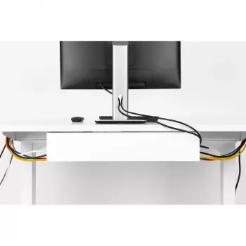 Kabelmanagementsysteem onder bureau InLine 23190B, staal, zwart, 114×600×76 mm