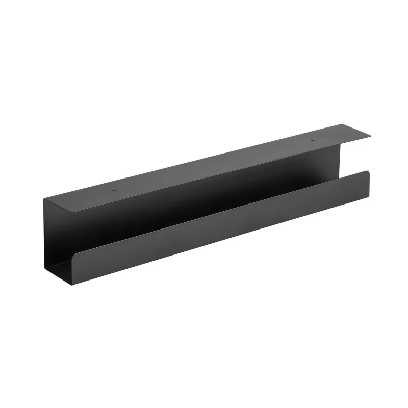 Kabelmanagementsysteem onder bureau InLine 23190B, staal, zwart, 114×600×76 mm