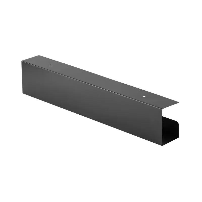 Kabelmanagementsysteem onder bureau InLine 23190B, staal, zwart, 114×600×76 mm
