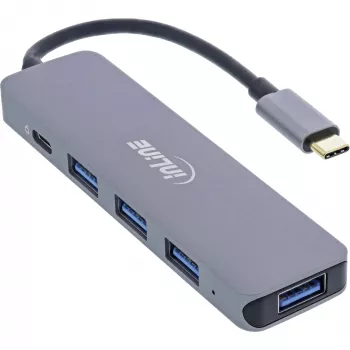 USB-hub InLine USB 3.2 USB-C multi hub 4x USB-A 5Gb/s + USB-C (data/PD 87W)