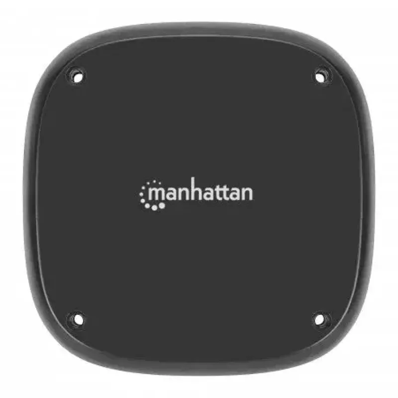 Draadloze oplaadmat Manhattan 10W onder bureau zwart 1,2m kabel