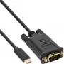 InLine USB-displaykabel, USB-C stekker / VGA stekker (DP Alt Mode), zwart, 2 m