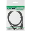 USB Type-A stekker / mini 5-pin stekker haaks 90° zwart 1 m InLine 34110