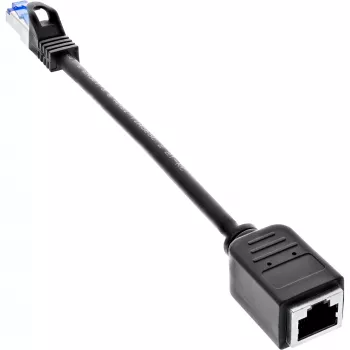 InLine patchkabel-verlenging, RJ45-bescherming, S/FTP (PiMf), Cat.6A, 0,2m