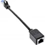 InLine patchkabel-verlenging, RJ45-bescherming, S/FTP (PiMf), Cat.6A, 0,2m