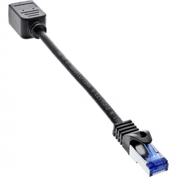 InLine patchkabel-verlenging, RJ45-bescherming, S/FTP (PiMf), Cat.6A, 0,2m