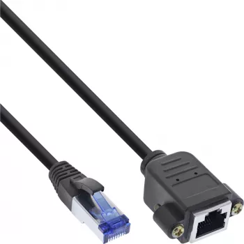 InLine patchkabel geïntegreerde verlenging, S/FTP (PiMf), Cat.6A, LSZH, koper, 2m