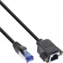 InLine patchkabel geïntegreerde verlenging, S/FTP (PiMf), Cat.6A, LSZH, koper, 2m