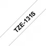 Brother TZE131S labelband zwart op transparant TZe
