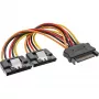 InLine SATA Power Y-kabel bus / 2x stekker met veiligheidsvergrendeling, 0,30 m