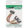 InLine SATA Power Y-kabel bus / 2x stekker met veiligheidsvergrendeling, 0,30 m