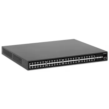 Intellinet 48-poort Gigabit Ethernet PoE+ Layer 2+ managed switch met zes 10G SFP+ uplinks IEEE 802.3at/af (PoE+/PoE) conform, 450 W PoE-budget, Layer 2+/Layer 3 Lite, 6 x 10G SFP+ open