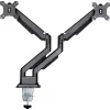 InLine bureausteun met hubmechanisme en USB/audio, 2 monitors tot 81 cm (32 inch), zwart